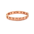 Exquisite Rose Gold Floral Bangle