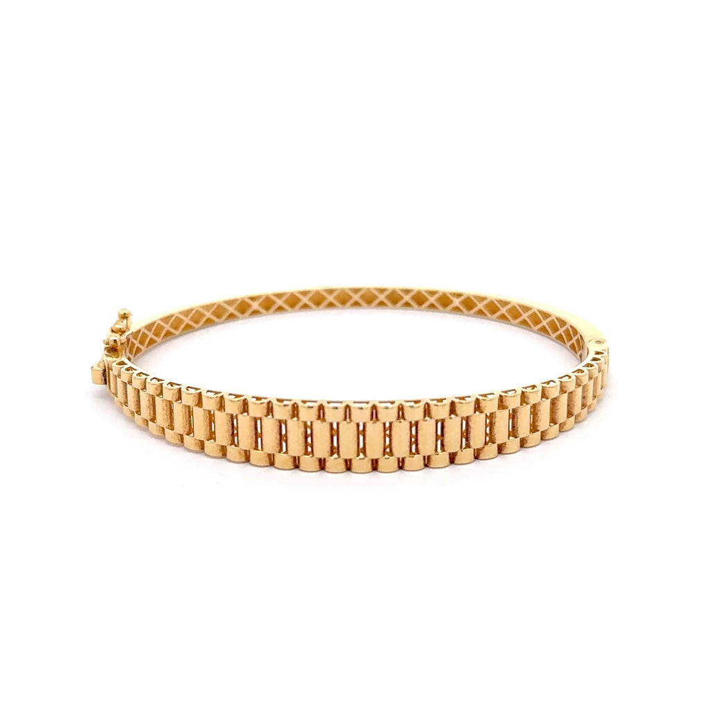 Classic Yellow Gold Hinged Bangle