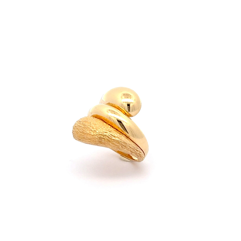 Sculptural Coiled 18K Yellow Gold Band Ring