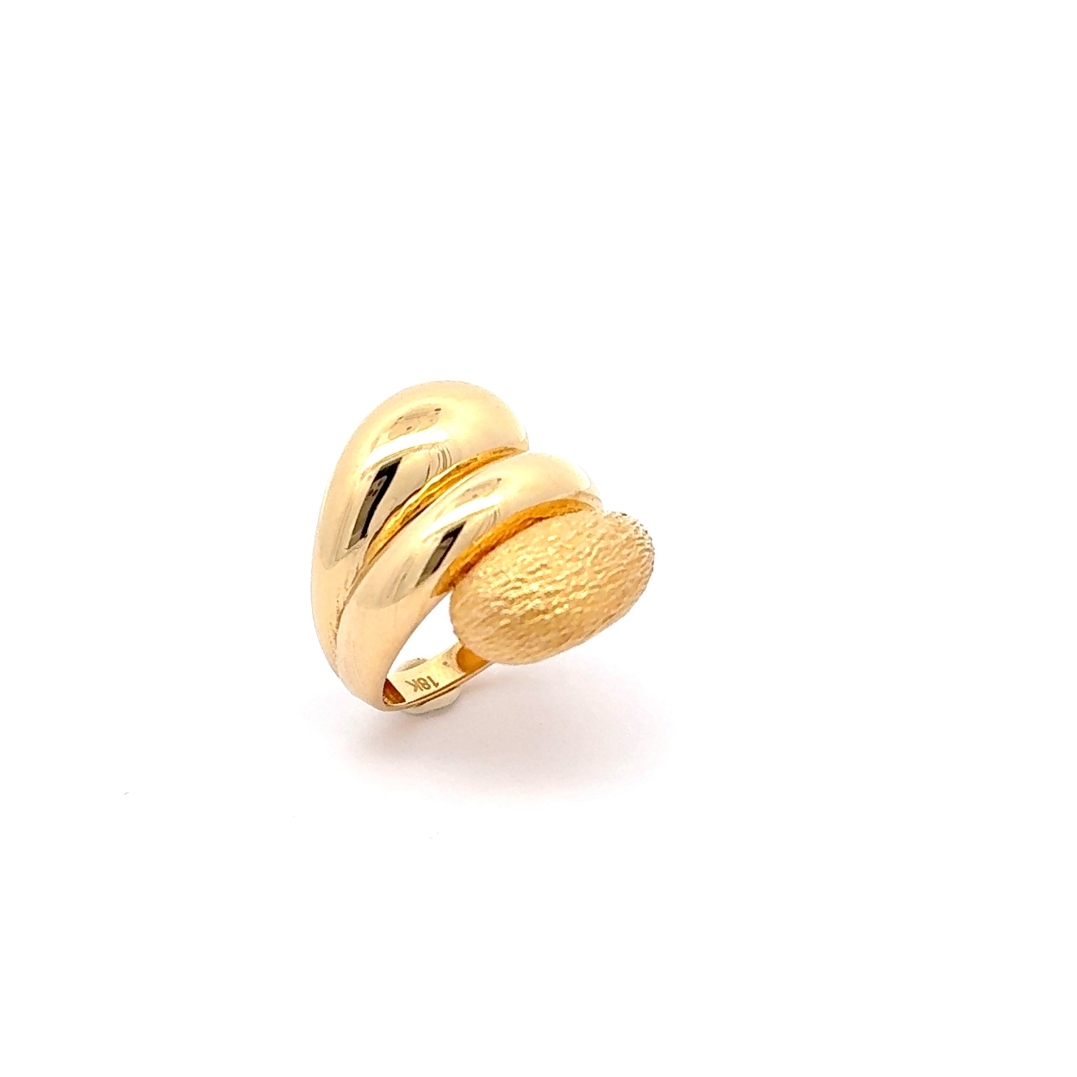 Sculptural Coiled 18K Yellow Gold Band Ring