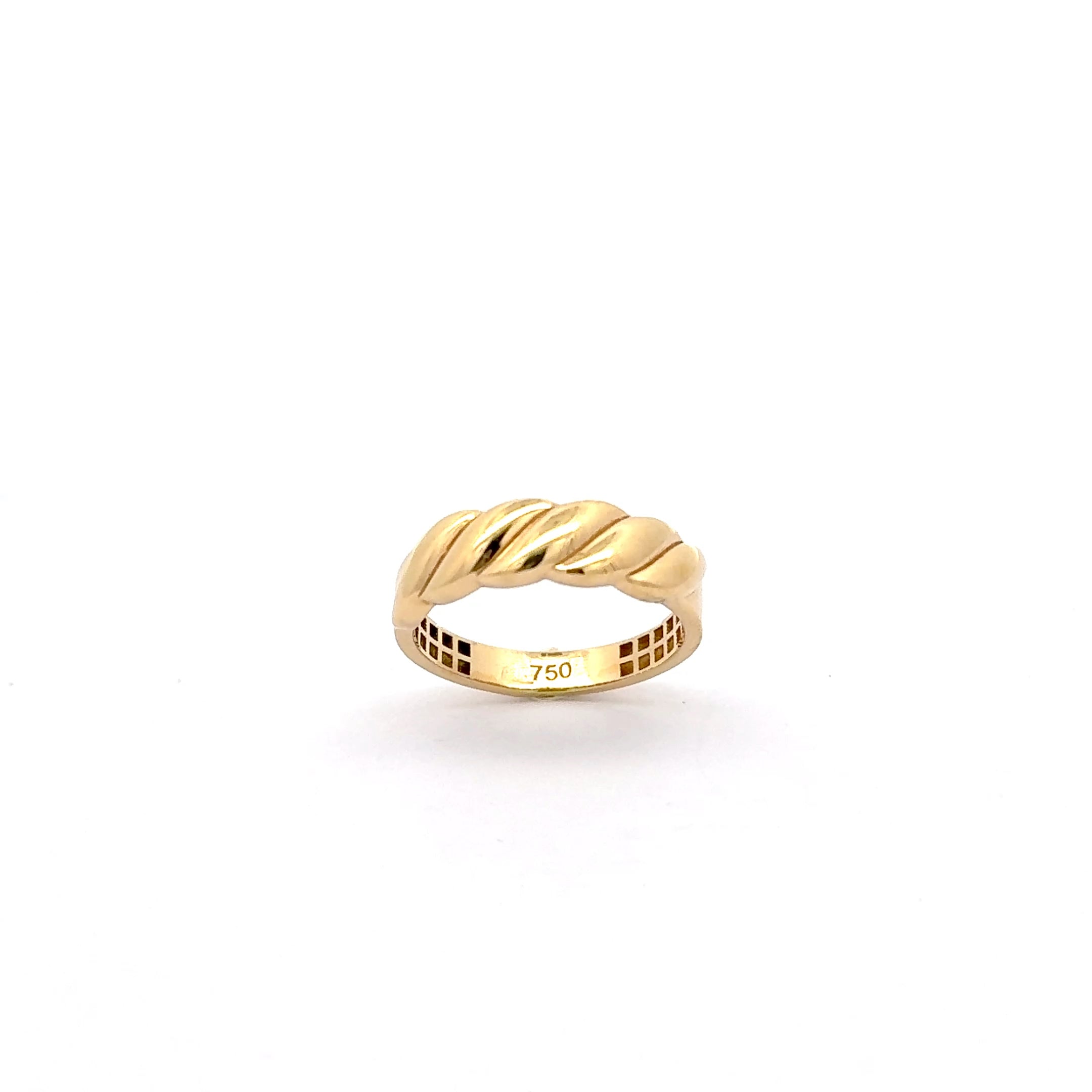 Yellow Gold Twisted Band Ring