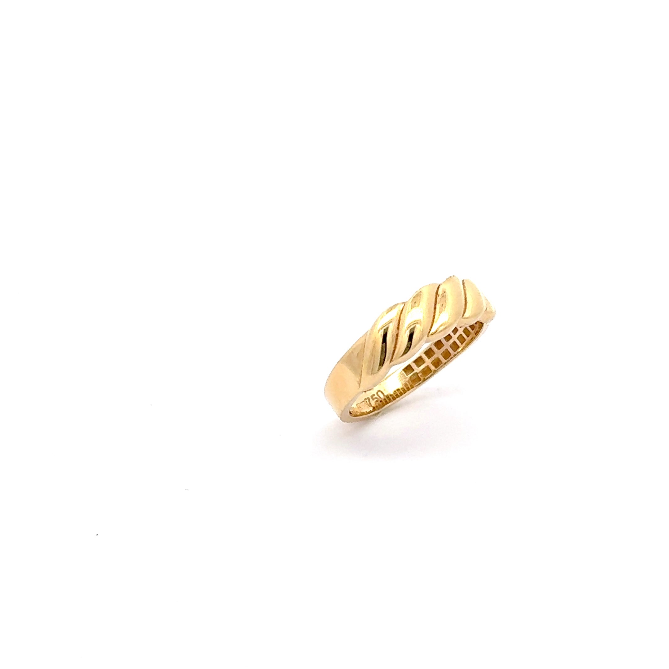 Yellow Gold Twisted Band Ring