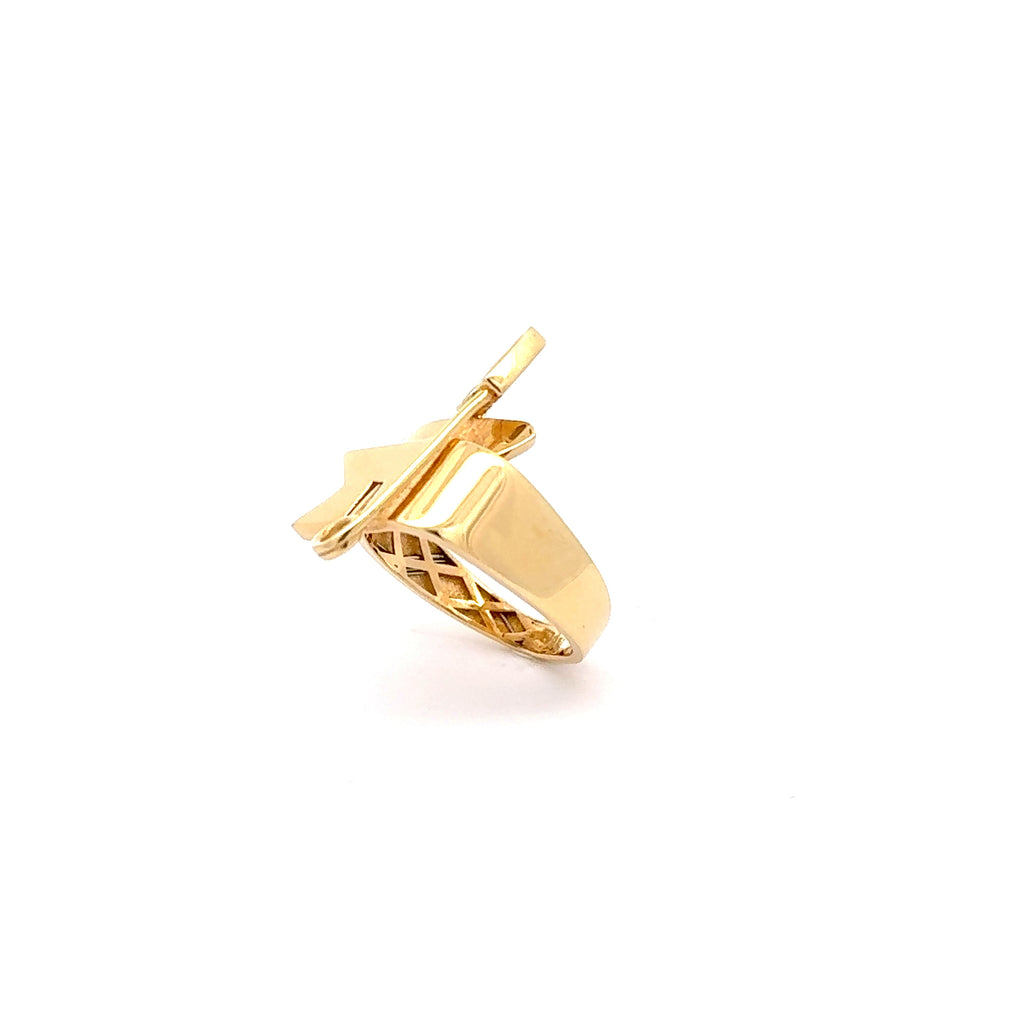 Modern Yellow Gold Band Ring