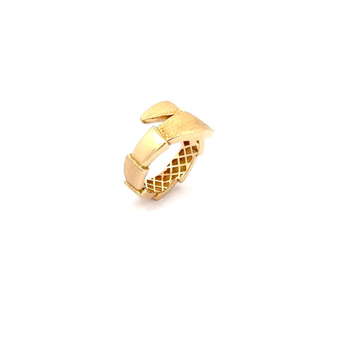 Articulated Yellow Gold Band Ring